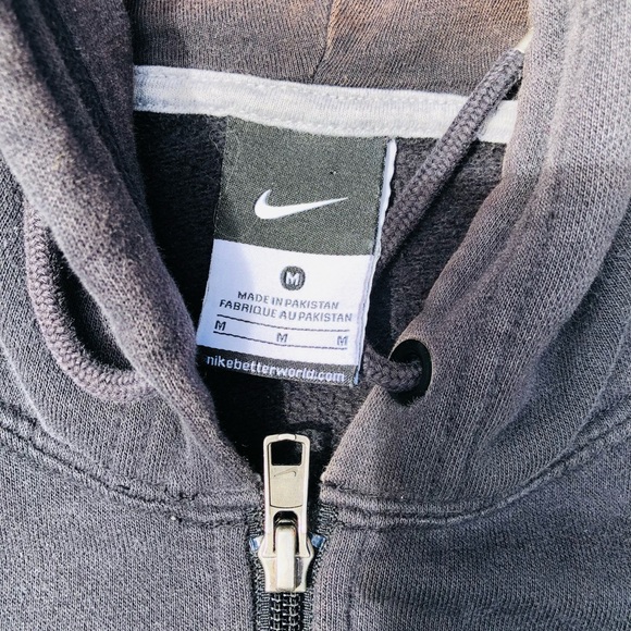 Nike Tech Jacket Black Vintage Nike Hoodie Zip Up - Picture 3 of 4